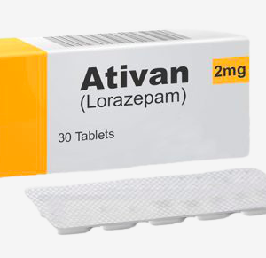 Lorazepam Ativan 2mg white and yellow box