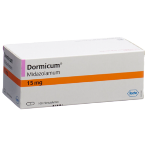 Midazolam Dormicum 2mg white box with orange color